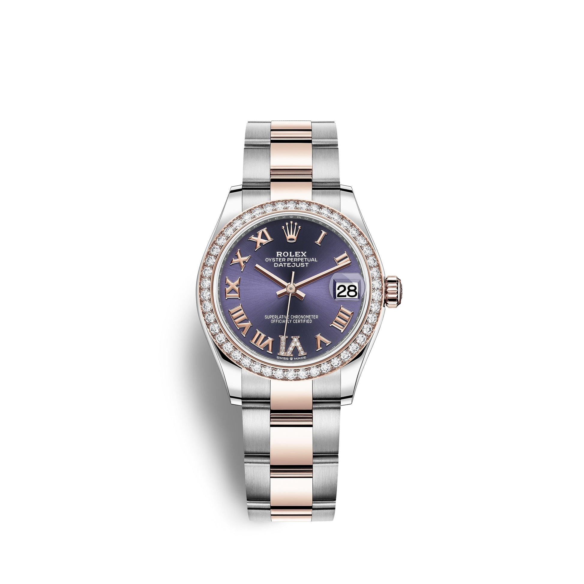 Datejust 31, Oystersteel, 18Kt Everose Gold and Diamonds, Ref# 278381RBR-0019