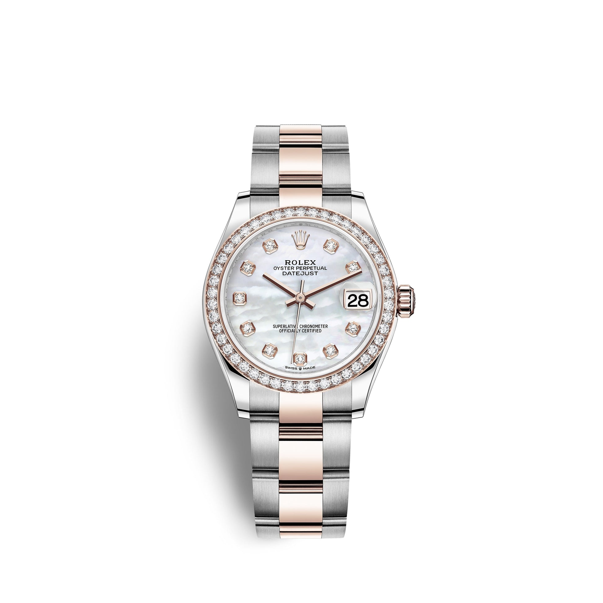 Datejust 31, Oystersteel, 18Kt Everose Gold and Diamonds, Ref# 278381RBR-0025