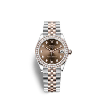 Datejust 31, Oystersteel, 18Kt Everose Gold and Diamonds, Ref# 278381RBR-0028