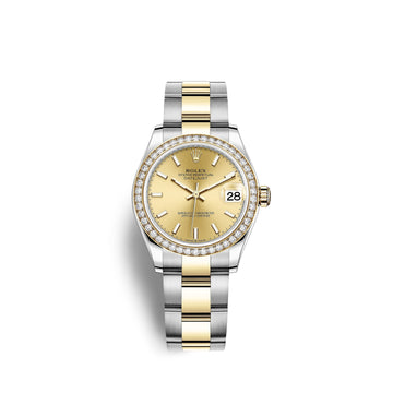 Datejust 31, Oystersteel, 18Kt Yellow Gold and Diamonds, Ref# 278383RBR-0013