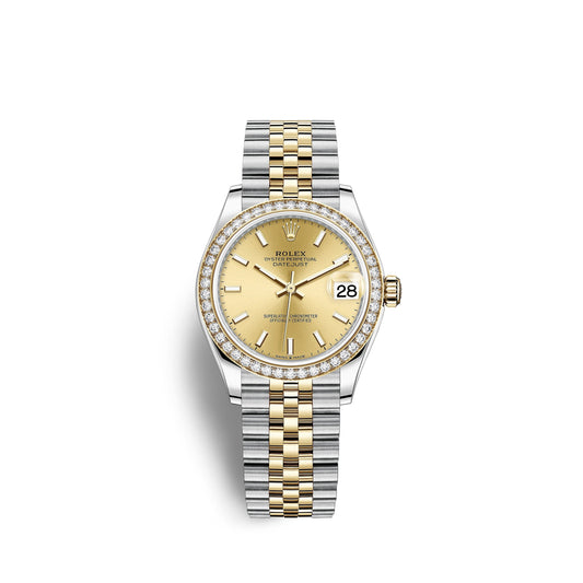 Datejust 31, Oystersteel, 18Kt Yellow Gold and Diamonds, Ref# 278383RBR-0014