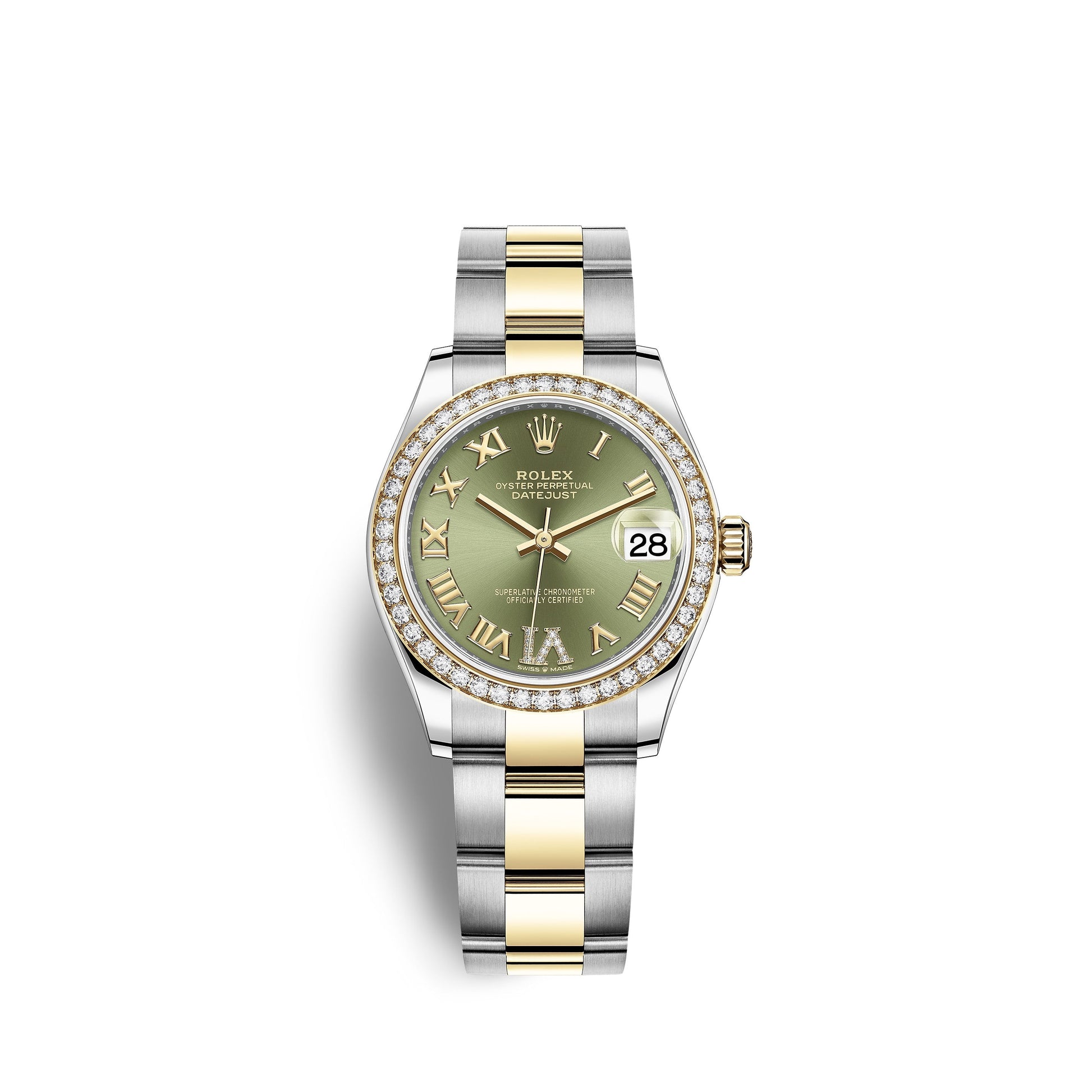 Datejust 31, Oystersteel, 18Kt Yellow Gold and Diamonds, Ref# 278383RBR-0015