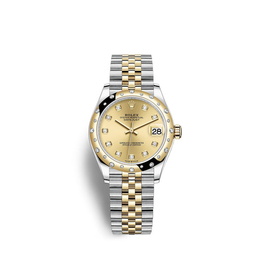 Datejust 31, Oystersteel, 18Kt Yellow Gold and Diamonds, Ref# 278343RBR-0026