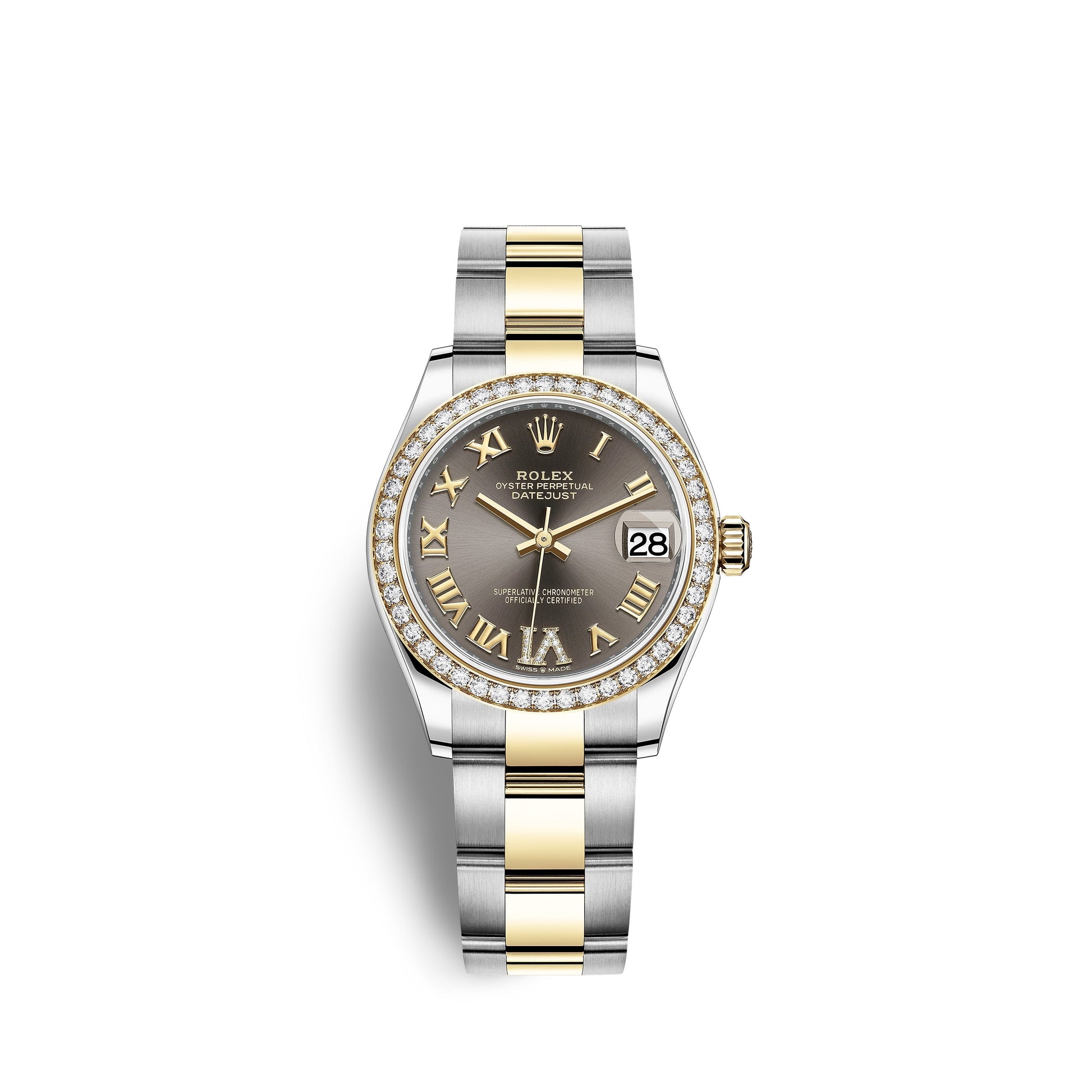 Datejust 31, Oystersteel, 18Kt Yellow Gold and Diamonds, Ref# 278383RBR-0017