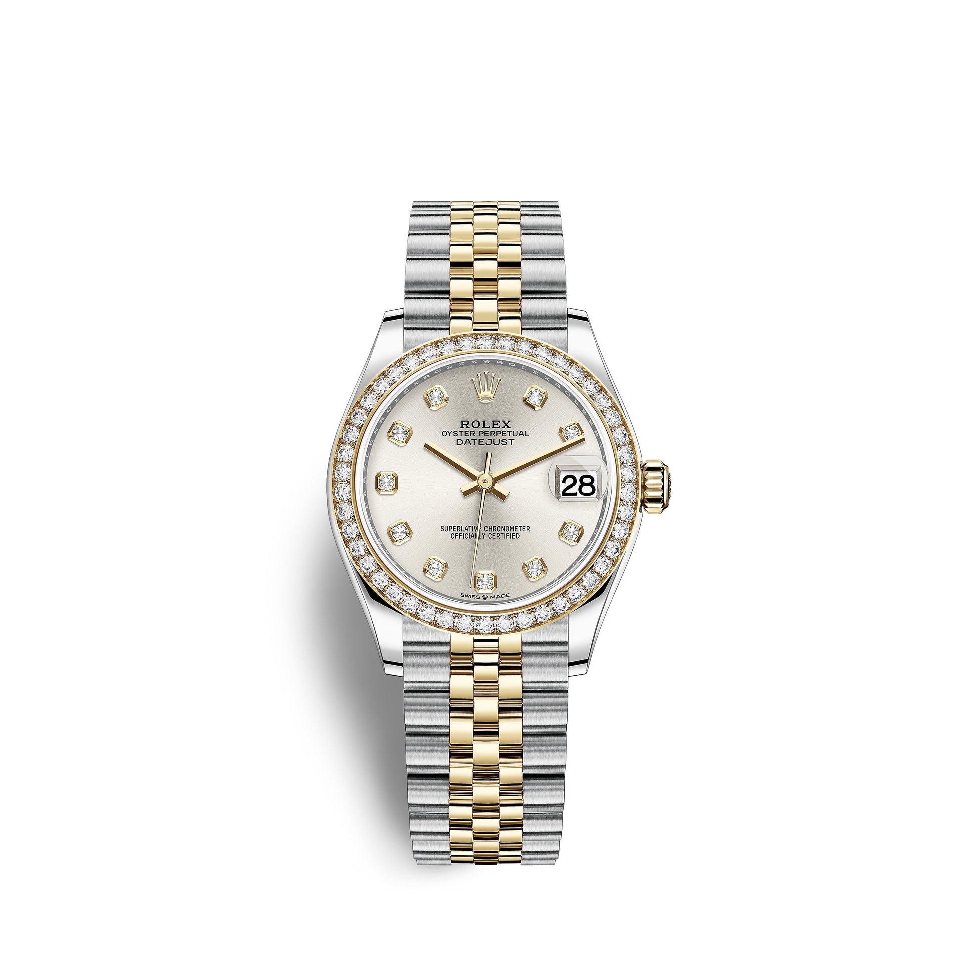 Datejust 31, Oystersteel, 18Kt Yellow Gold and Diamonds, Ref# 278383RBR-0020