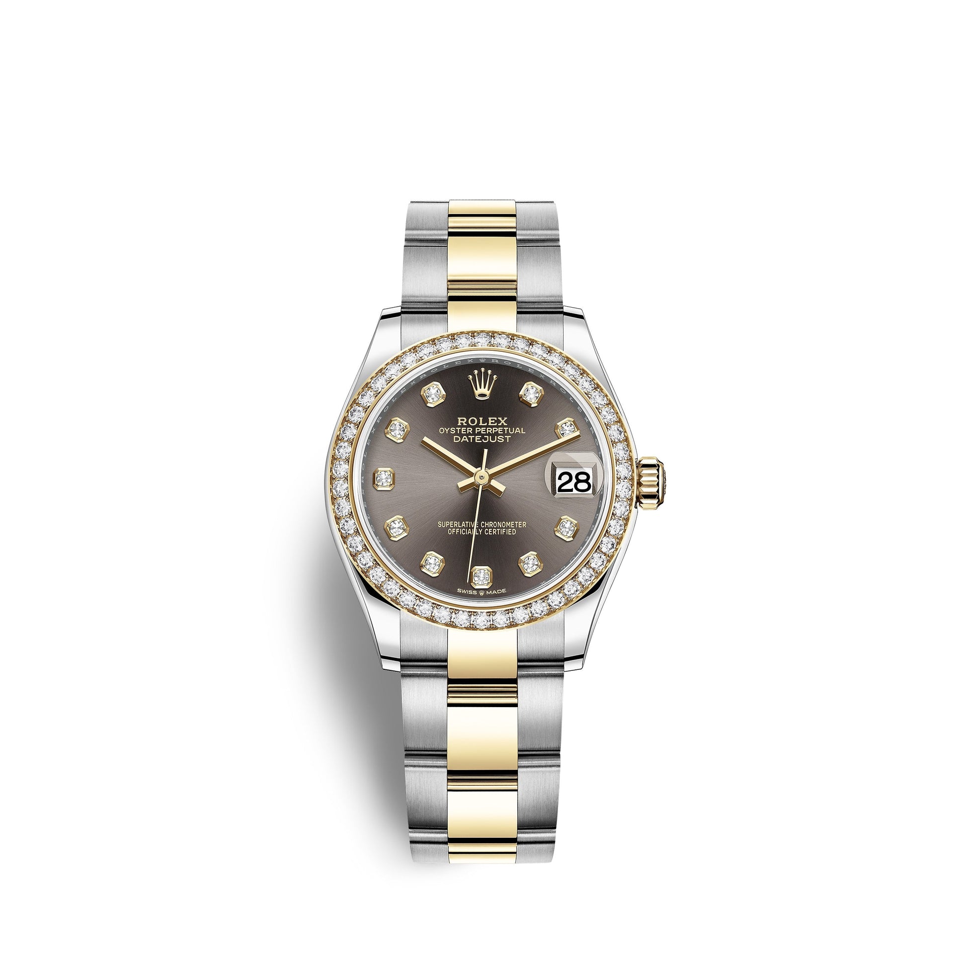 Datejust 31, Oystersteel, 18Kt Yellow Gold and Diamonds, Ref# 278383RBR-0021