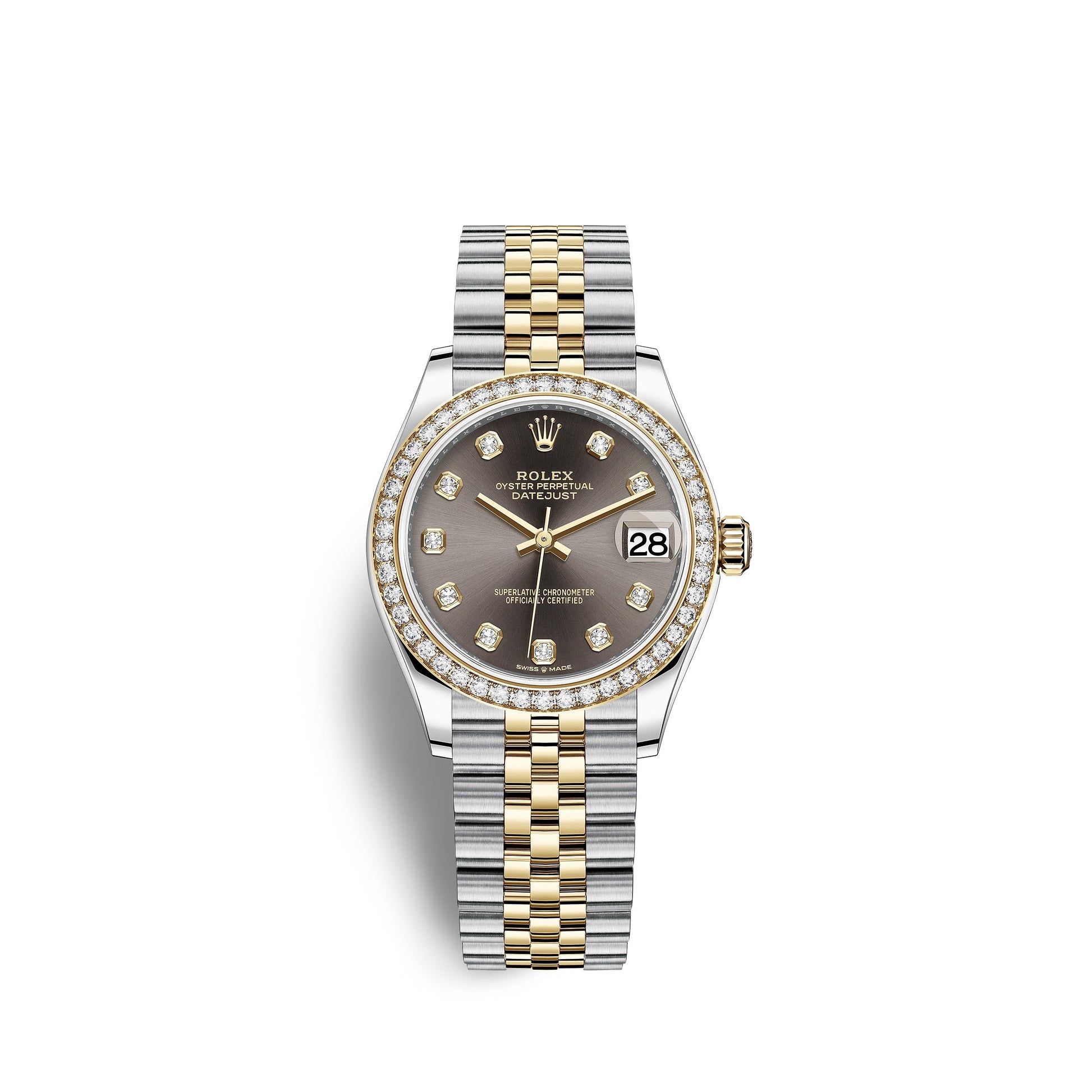 Datejust 31, Oystersteel, 18Kt Yellow Gold and Diamonds, Ref# 278383RBR-0022