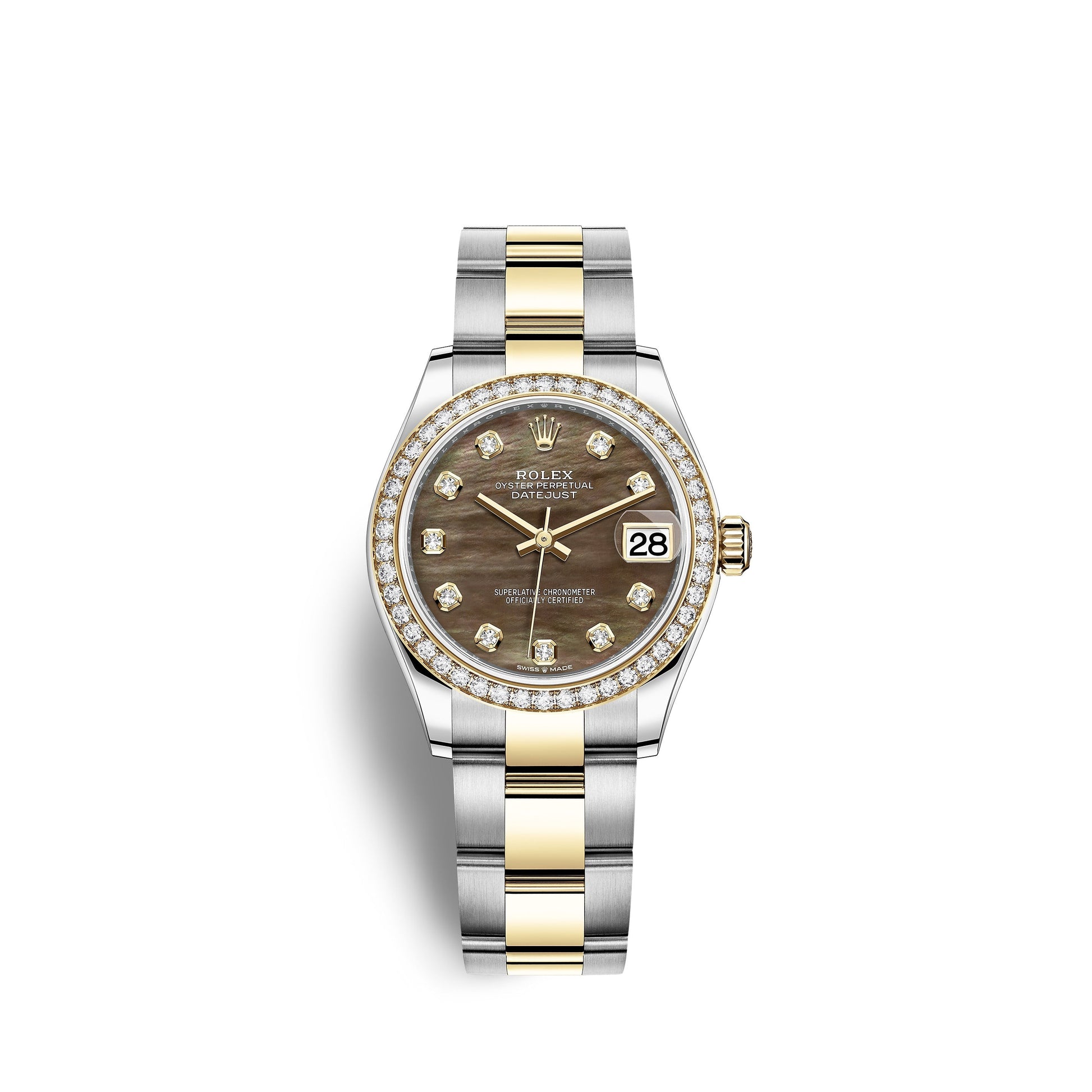 Datejust 31, Oystersteel, 18Kt Yellow Gold and Diamonds, Ref# 278383RBR-0023