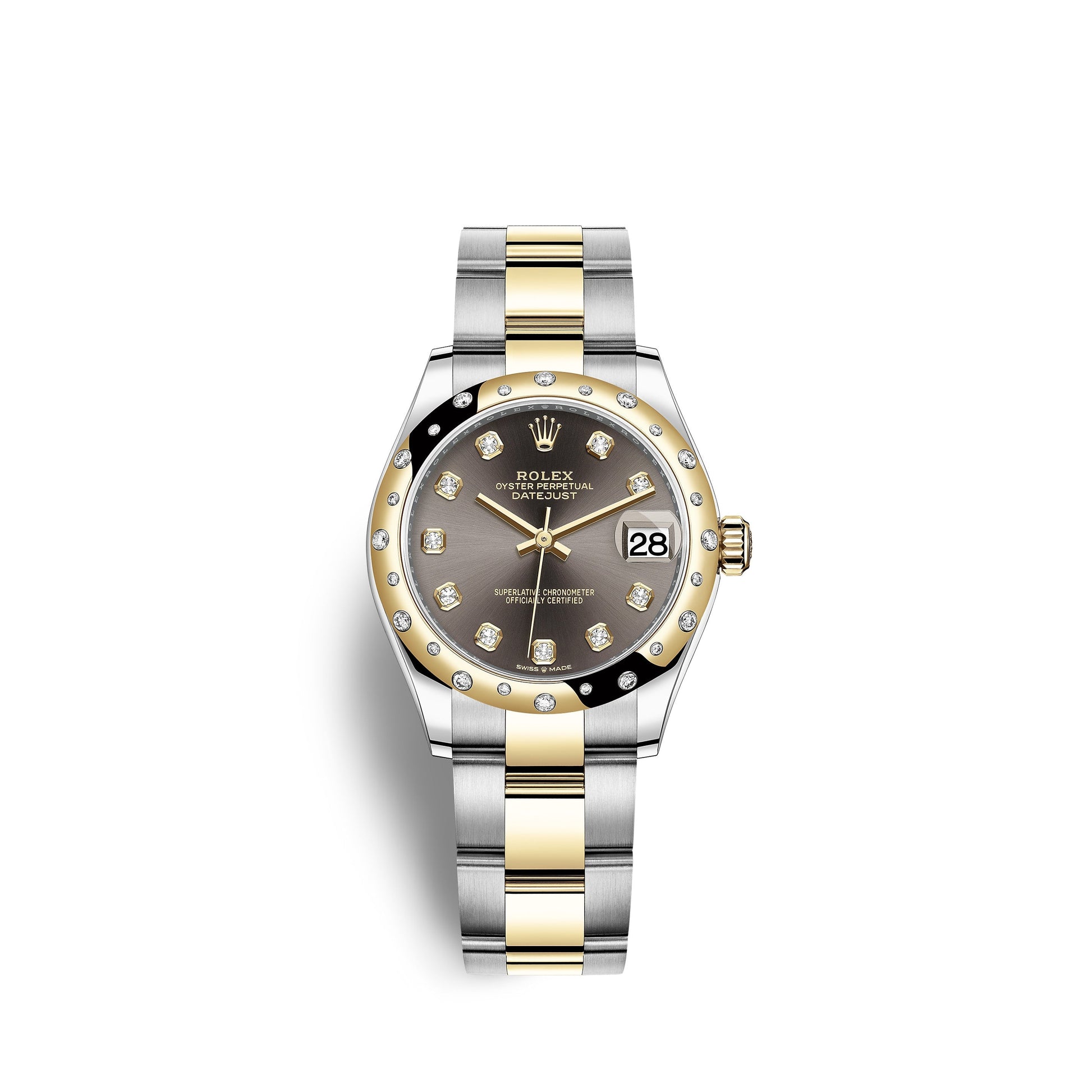 Datejust 31, Oystersteel, 18Kt Yellow Gold and Diamonds, Ref# 278343RBR-0021