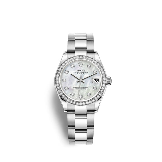 Datejust 31, Oystersteel, 18Kt White Gold and Diamonds, Ref# 278384RBR-0007