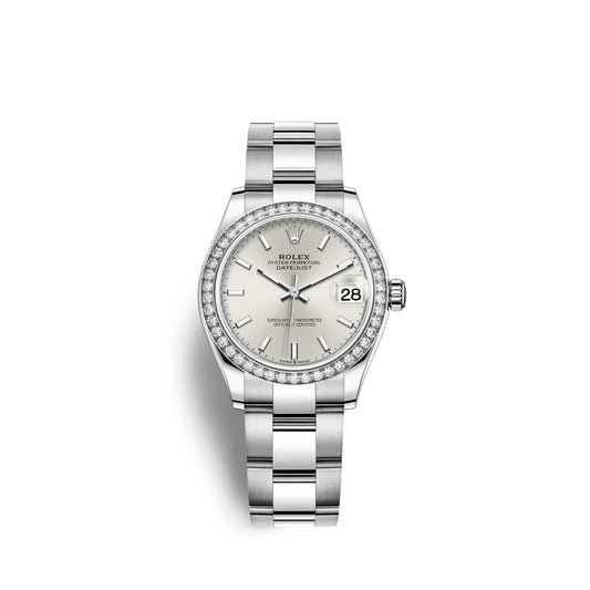 Datejust 31, Oystersteel, 18Kt White Gold and Diamonds, Ref# 278384RBR-0015