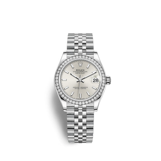 Datejust 31, Oystersteel, 18Kt White Gold and Diamonds, Ref# 278384RBR-0016
