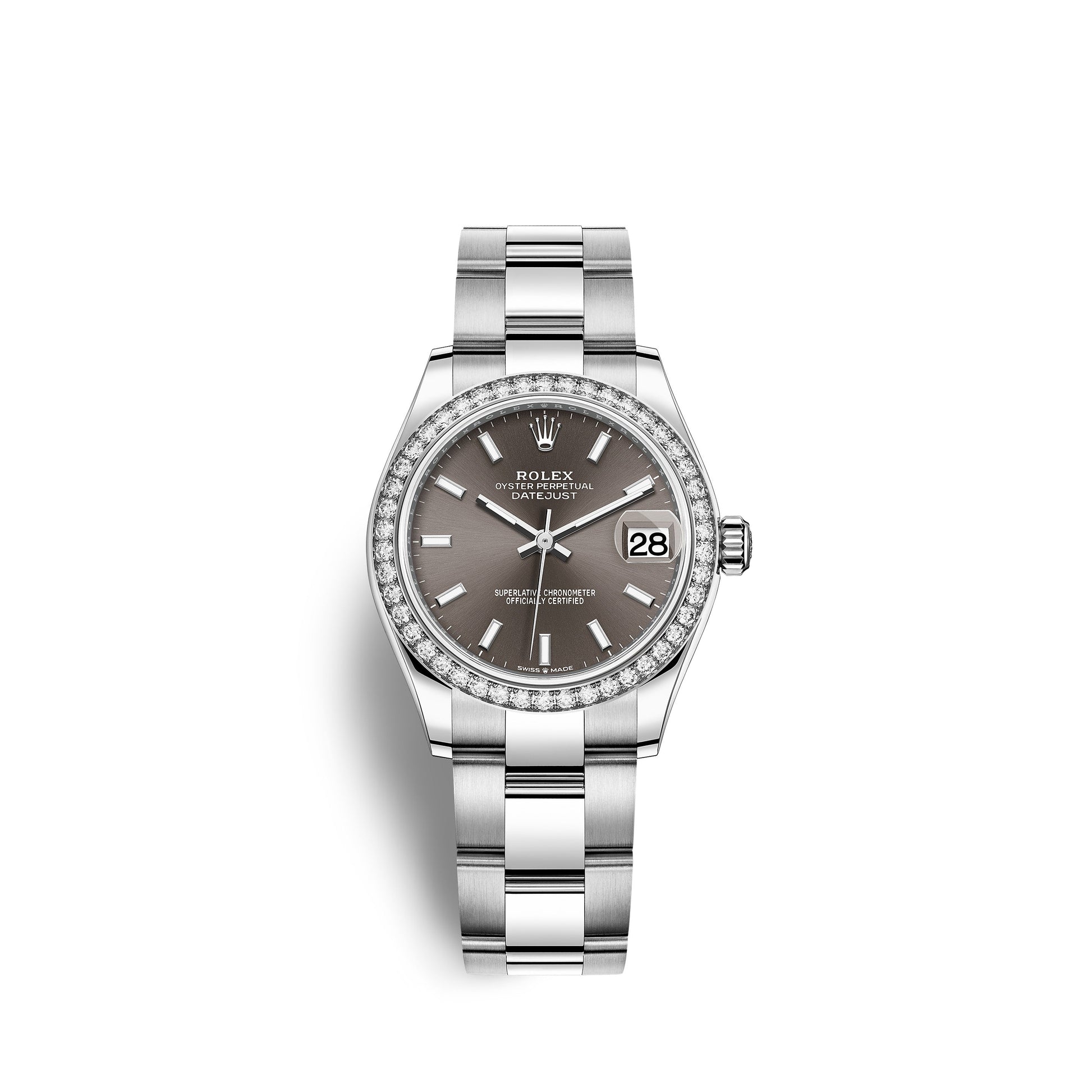 Datejust 31, Oystersteel, 18Kt White Gold and Diamonds, Ref# 278384RBR-0019