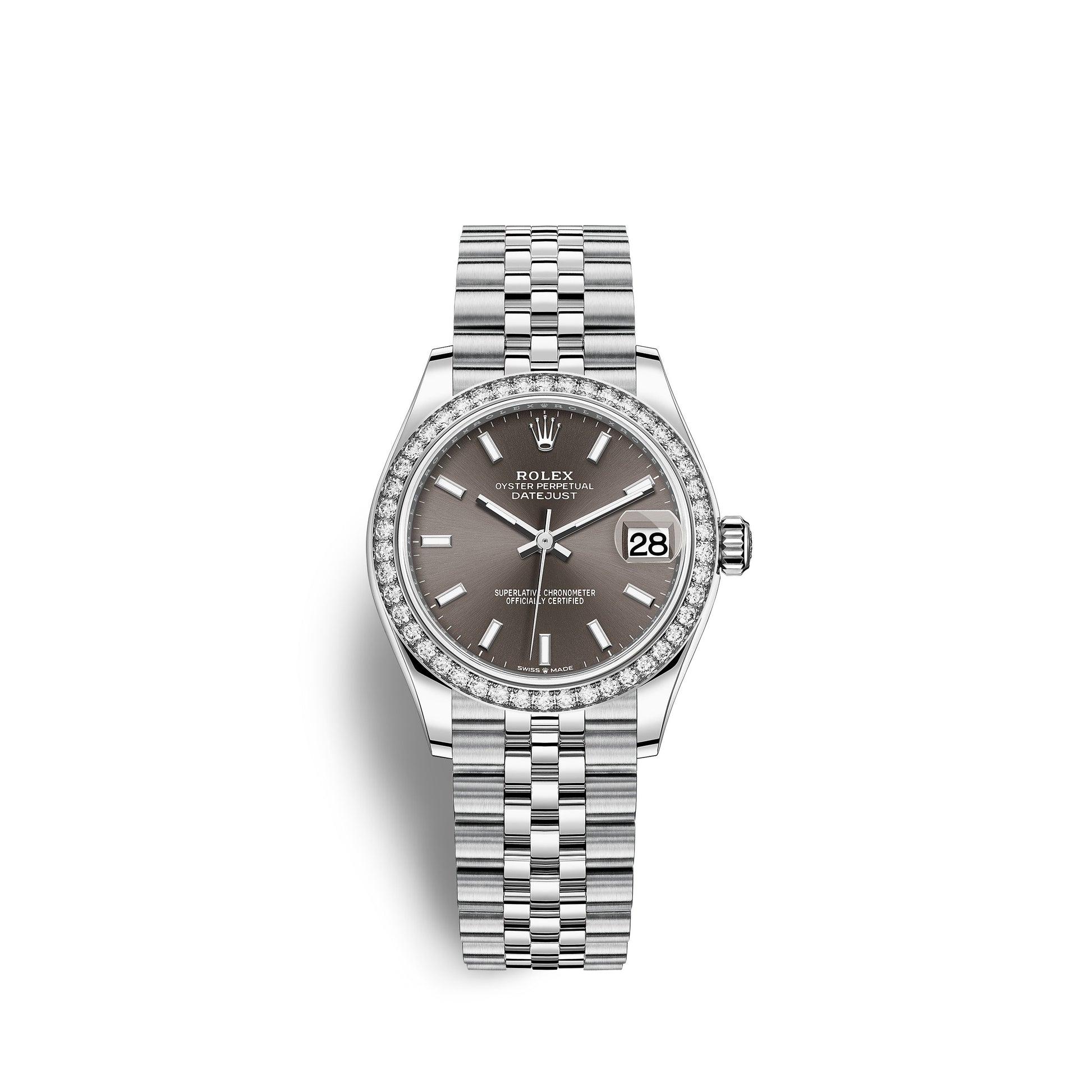 Datejust 31, Oystersteel, 18Kt White Gold and Diamonds, Ref# 278384RBR-0020