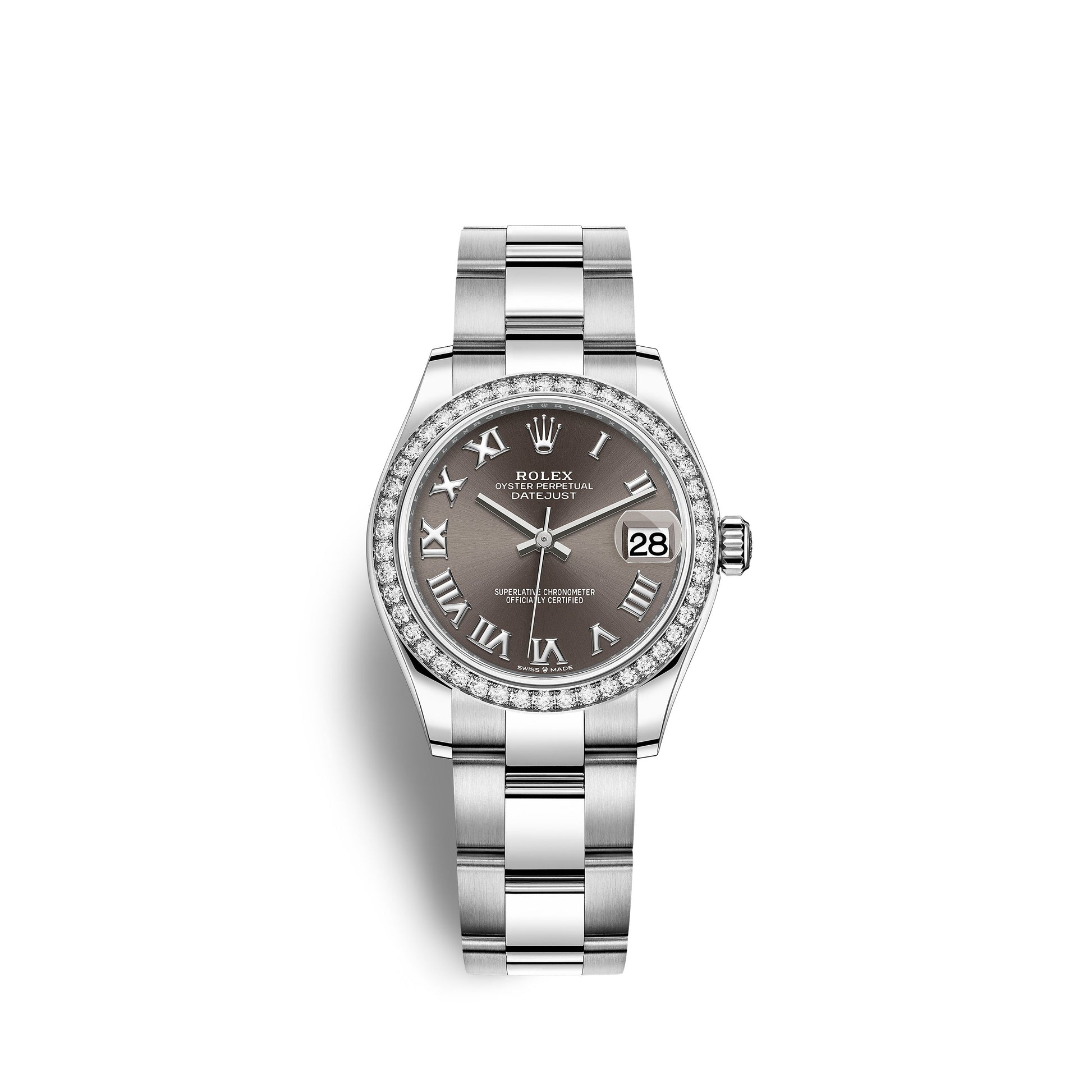 Datejust 31, Oystersteel, 18Kt White Gold and Diamonds, Ref# 278384RBR-0025