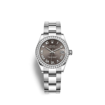 Datejust 31, Oystersteel, 18Kt White Gold and Diamonds, Ref# 278384RBR-0025