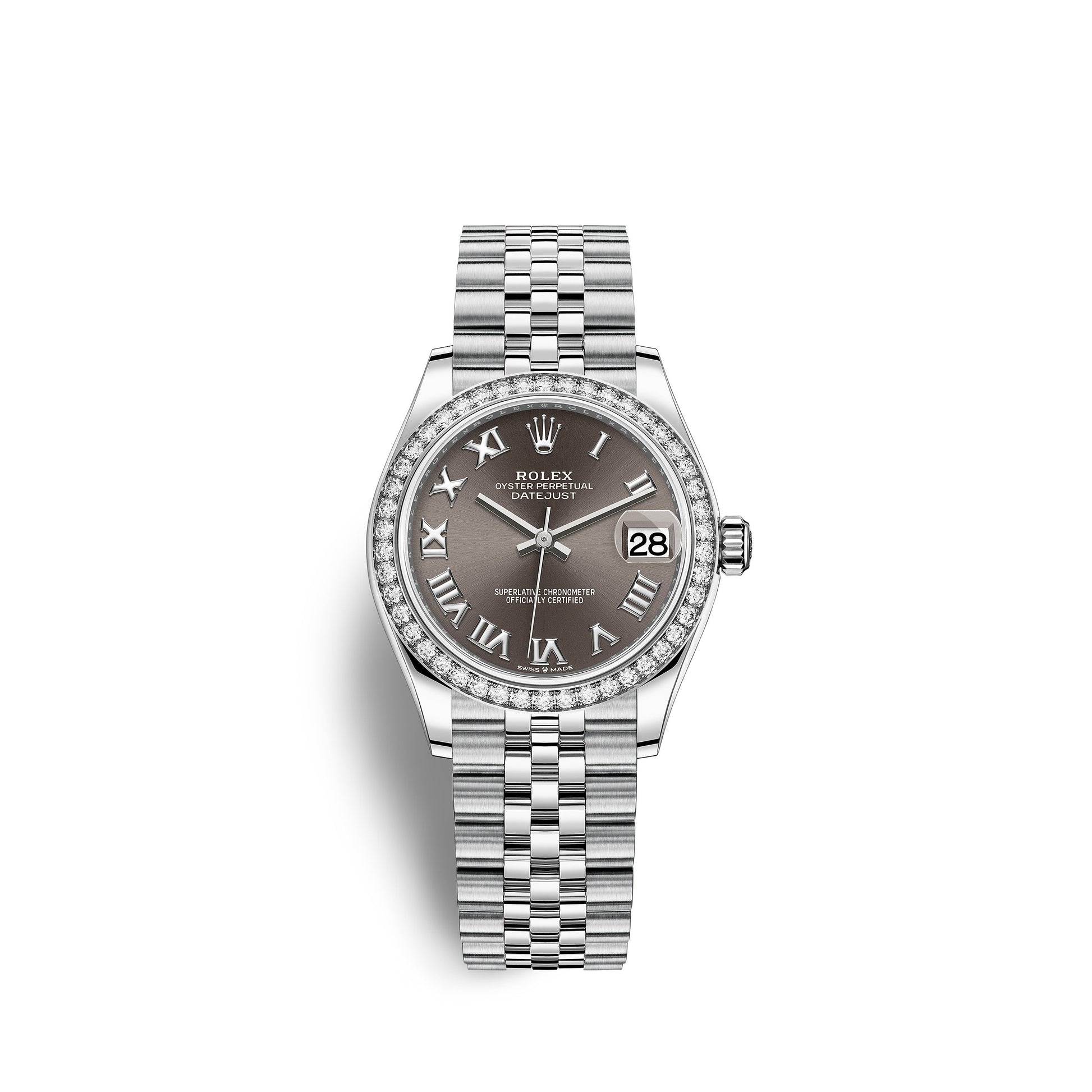 Datejust 31, Oystersteel, 18Kt White Gold and Diamonds, Ref# 278384RBR-0026