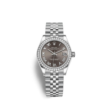 Datejust 31, Oystersteel, 18Kt White Gold and Diamonds, Ref# 278384RBR-0026