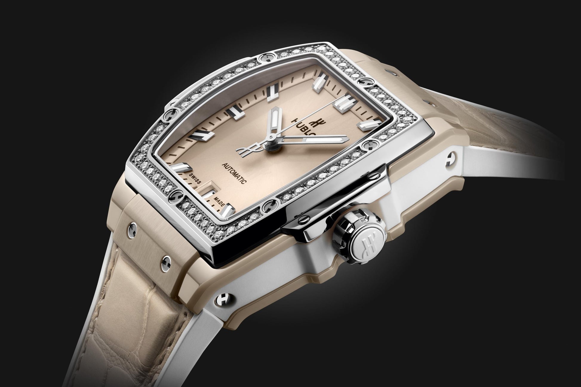 Spirit of Big Bang BEIGE CERAMIC TITANIUM DIAMONDS Ref# 665.CZ.891B.LR.1204