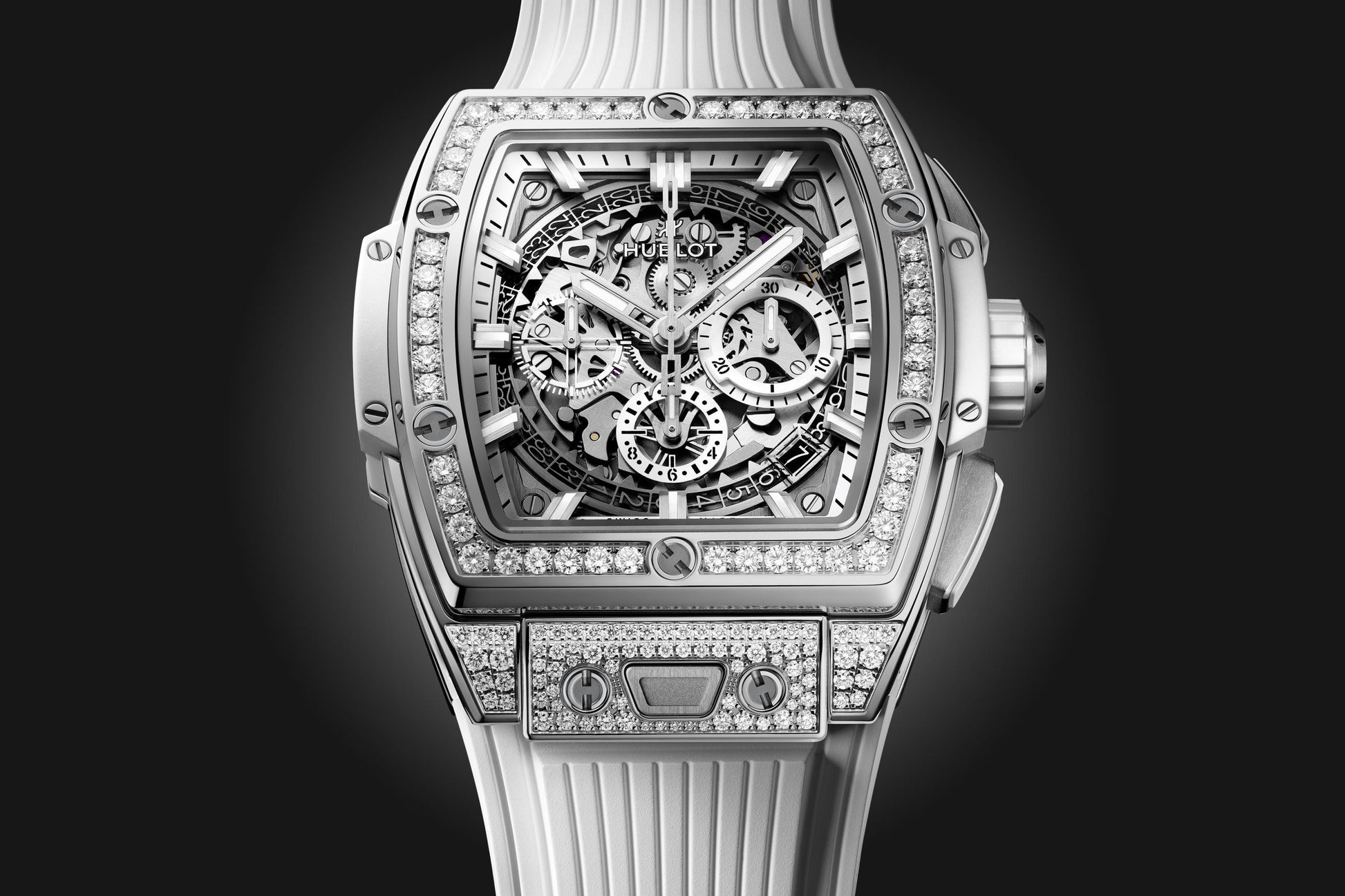 Spirit of Big Bang TITANIUM WHITE PAVÉ Ref# 642.NE.2010.RW.1604